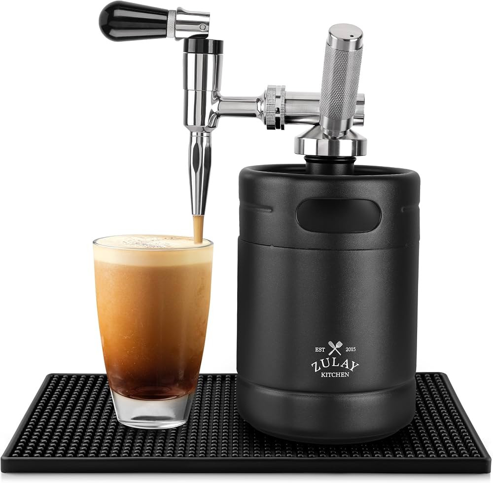 Zulay Nitro Cold Brew Coffee Maker - Gift for Coffee Lovers - Large 64 oz Home Keg - Nitro Cold B... | Amazon (US)