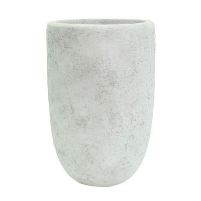 Origin 21  Large (25-65-Quart) 9.75-in W x 17.75-in H Ndt White Mixed/Composite Planter | Lowe's