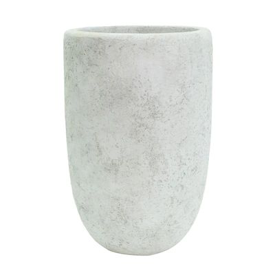Origin 21 9.75-in W x 17.75-in H Ndt White Mixed/Composite Planter Lowes.com | Lowe's