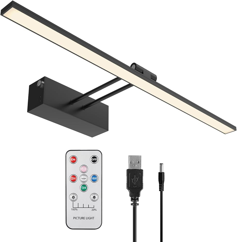 Mocalido Picture Light Battery Operated for Wall, 16in 5200mAh Wireless LED Art Light for Paintin... | Amazon (US)