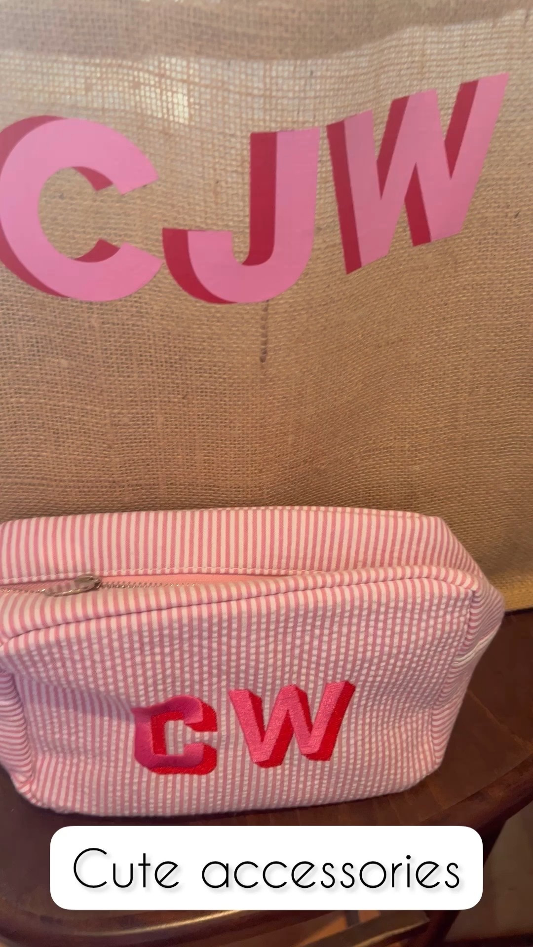 Sprinkled with Pink has the cutest monogrammed accessories and bags 