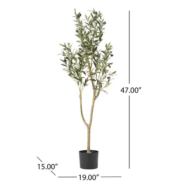 Taos 4' x 1.5' Artificial Olive Tree by Christopher Knight Home - 4' x 1.5' | Bed Bath & Beyond