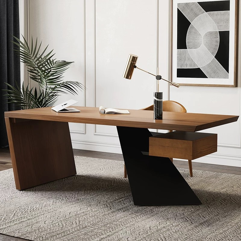 Cabstract Modern Vintage Distressed Office Desk Writing Desk with Drawer Computer Desk ( 71") | Homary