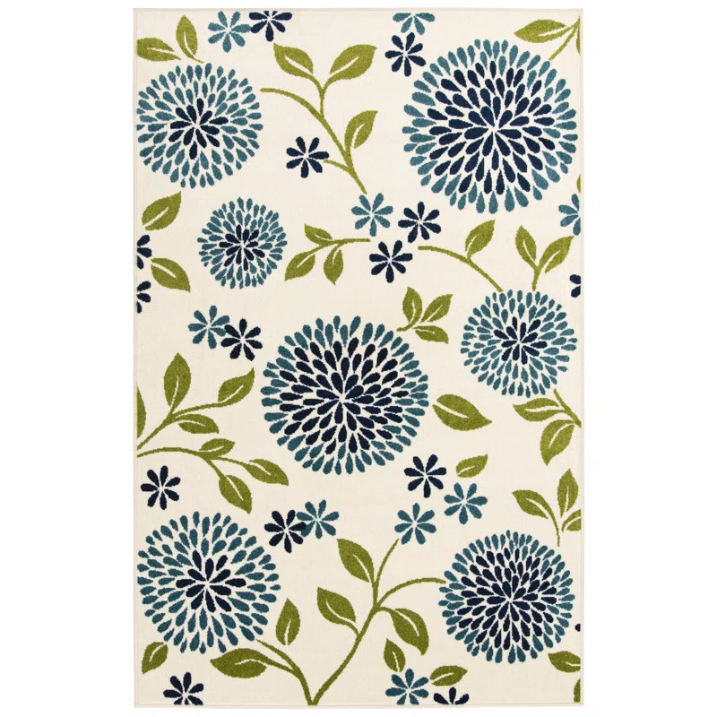 Lark Manor™ Annetra Floral Machine Tufted Polypropylene Indoor / Outdoor Area Rug & Reviews | W... | Wayfair North America