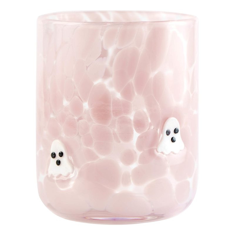 Pink Confetti White Ghost Icon Glass, 17.25oz | At Home