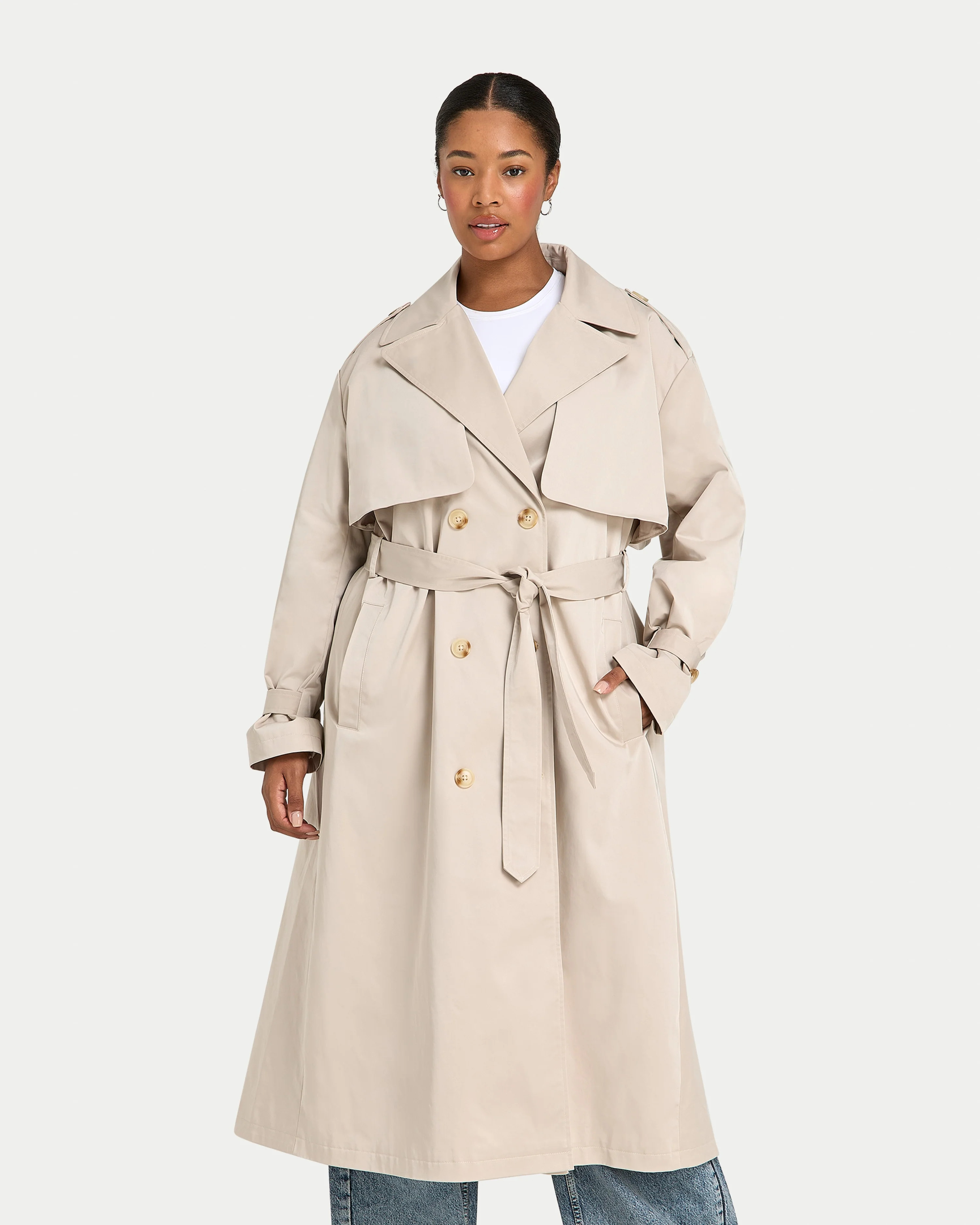 Womens Oversized Trench Coat - Safari | HERA Clothing | HERA Clothing
