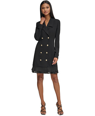 Women's Chiffon-Hem Blazer Dress | Macy's