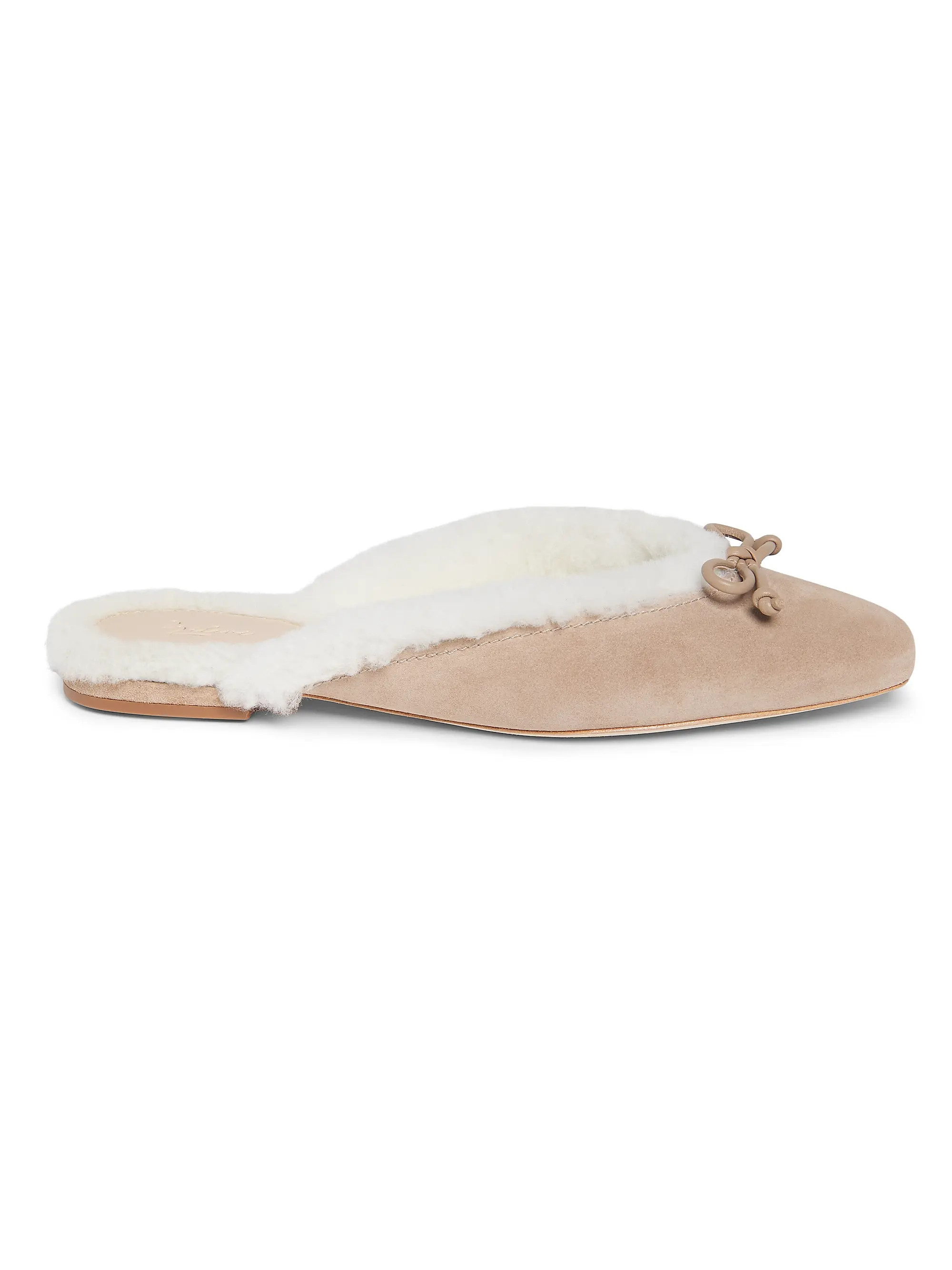 Shearling-Lined Suede Mules | Saks Fifth Avenue