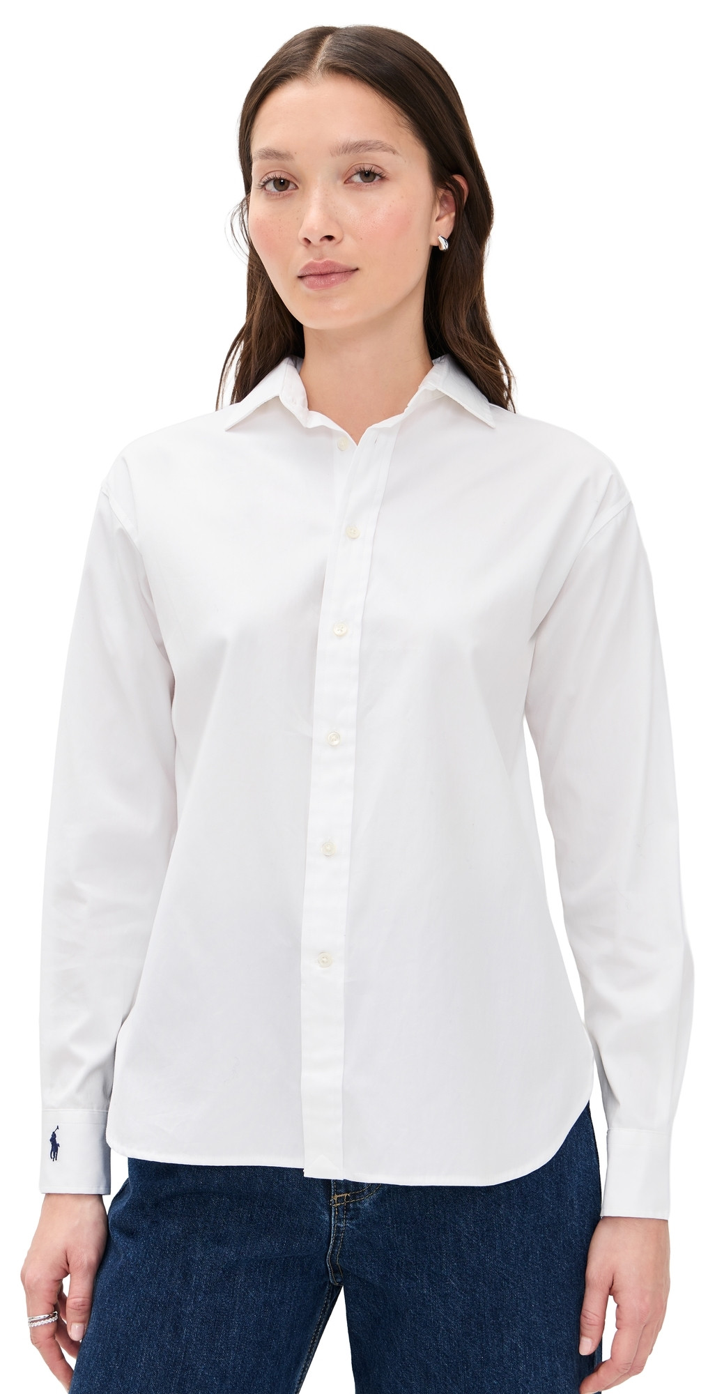 Polo Ralph Lauren Cotton Long Sleeve Button Down White S | Shopbop