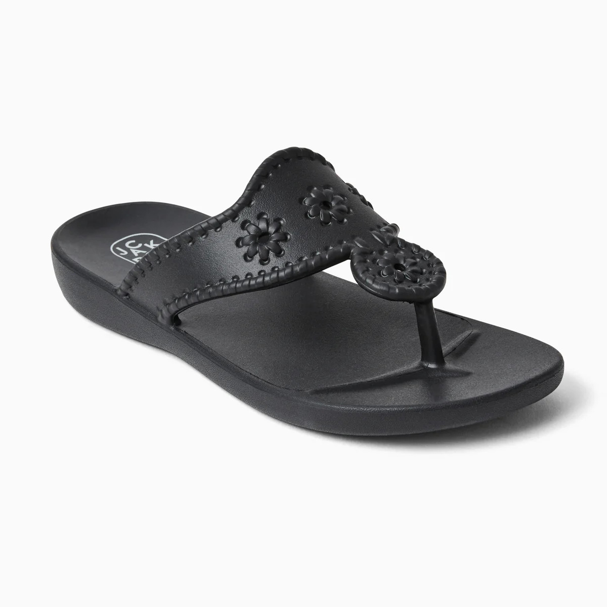 Jack Rogers Eva Beach Sandal – Black Waterproof Thong Sandal | Jack Rogers