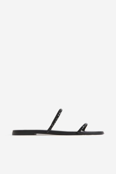 Sandalen mit Nieten - Schwarz - Ladies | H&M AT | H&M (DE, AT, CH, NL, FI)