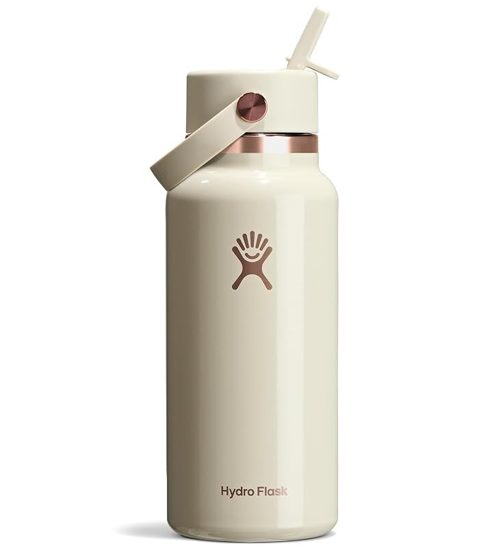 Hydro Flask Wide Mouth Flex Cap Insulated Stainless Steel Water Bottle, 32oz Individual Pieces Cookware Linen Rose Gold | Zappos.com