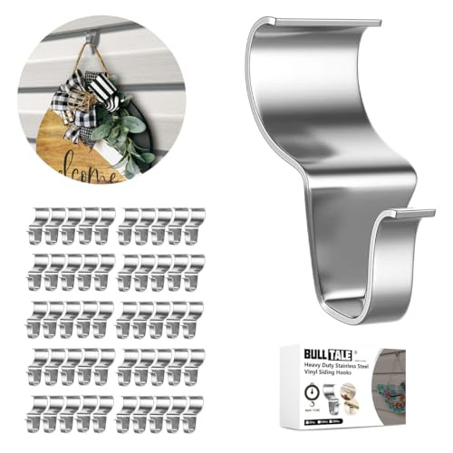 Vinyl siding hooks for hanging outdoor,hanging hooks for siding clips large hooks,s hooks for hanging plants vinyl siding tools,vinyl siding clips for hanging Wreaths,Outdoor Décor,Flags,Signs(10pcs) | Amazon (US)