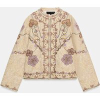 Zara - Zw Collection Embroidered Jacket - Multicolored - Xs - Woman | Zara US