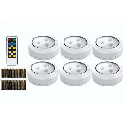 Brilliant Evolution 6pk Wireless LED Under Cabinet Puck Light with Remote | Target