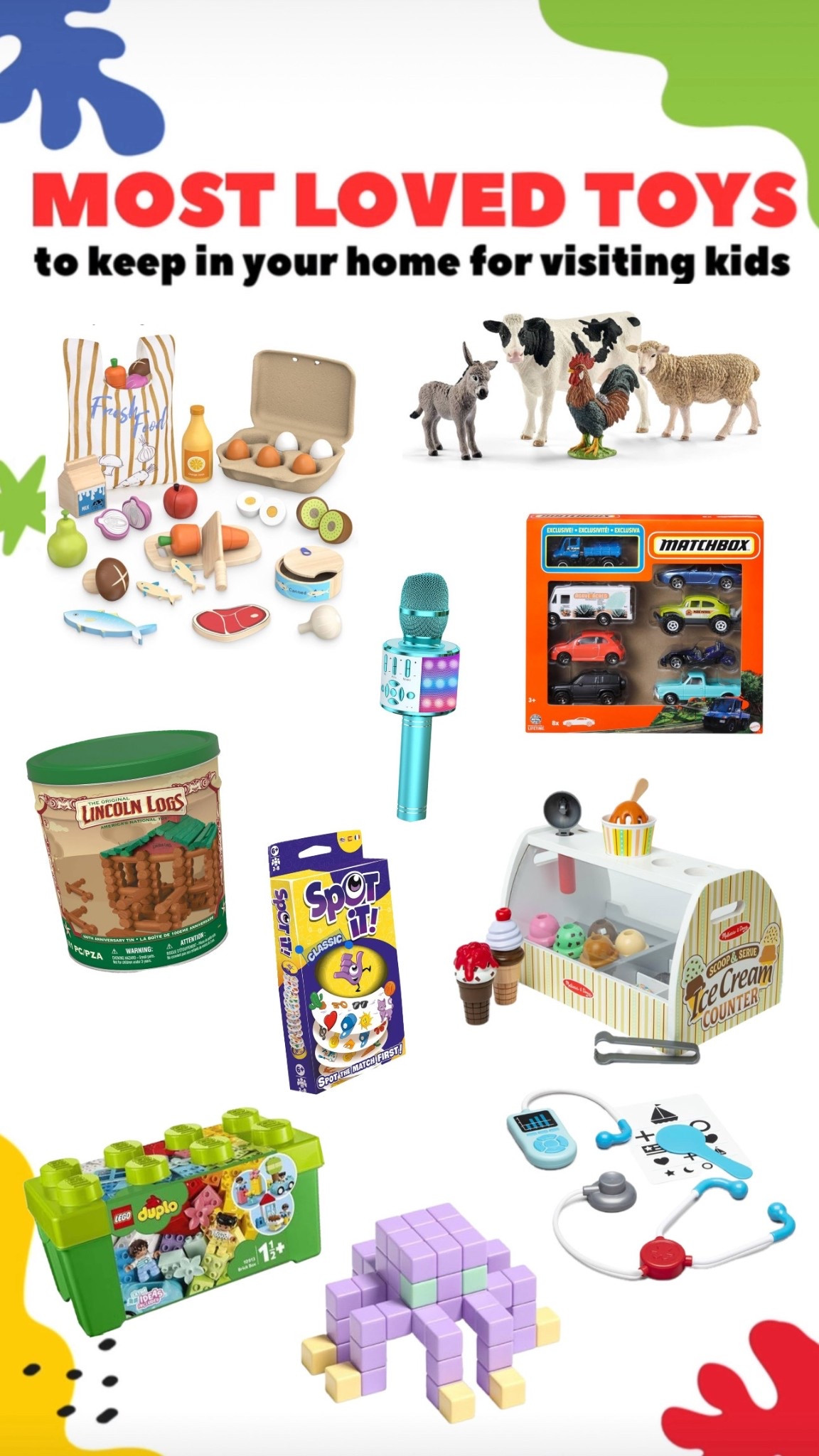 Be the fun house! Crowdsourced Round-up of the best toys that appeal to a wide range of ages to keep at your house for visiting kids. 