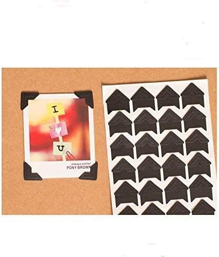 360 Count Self-Adhesive Acid Free Photo Corners Scrapbooks Memory Books (Black) | Amazon (US)