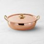 Ruffoni Historia Hammered Copper Oval Roasting Pan with Acorn Knob, 7 3/4-Qt. | Williams-Sonoma