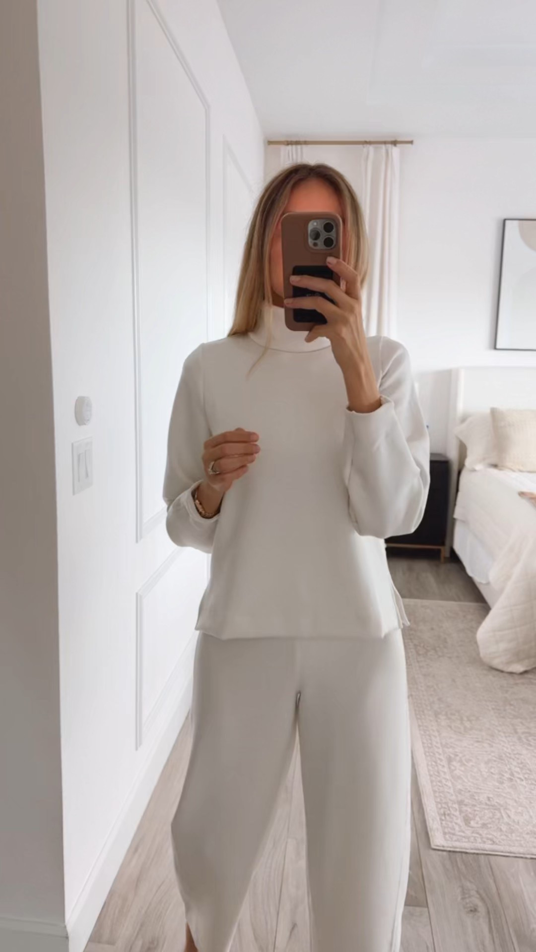 Ultra comfortable fabric set. In love with this mock neck top . I feel so elegant in it! Runs tts , wearing a size  small
ALINEXSPANX for 15% off first order & free shipping


@spanx #spanxpartner

#LTKgrwm #LTKU #LTKootd