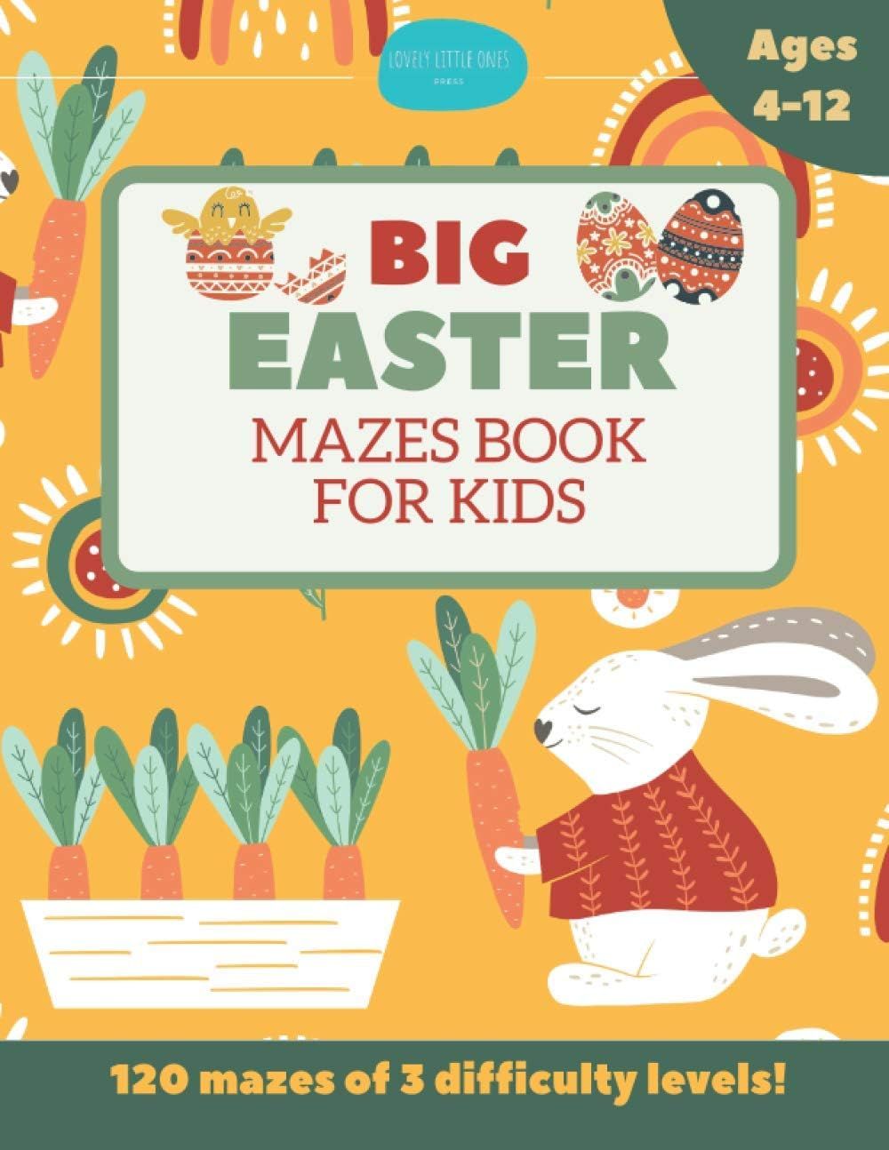 Big Easter Mazes Book for Kids Ages 4-12: 120 Mazes of 3 Difficulty Levels: Best Easter Basket Stuff | Amazon (US)