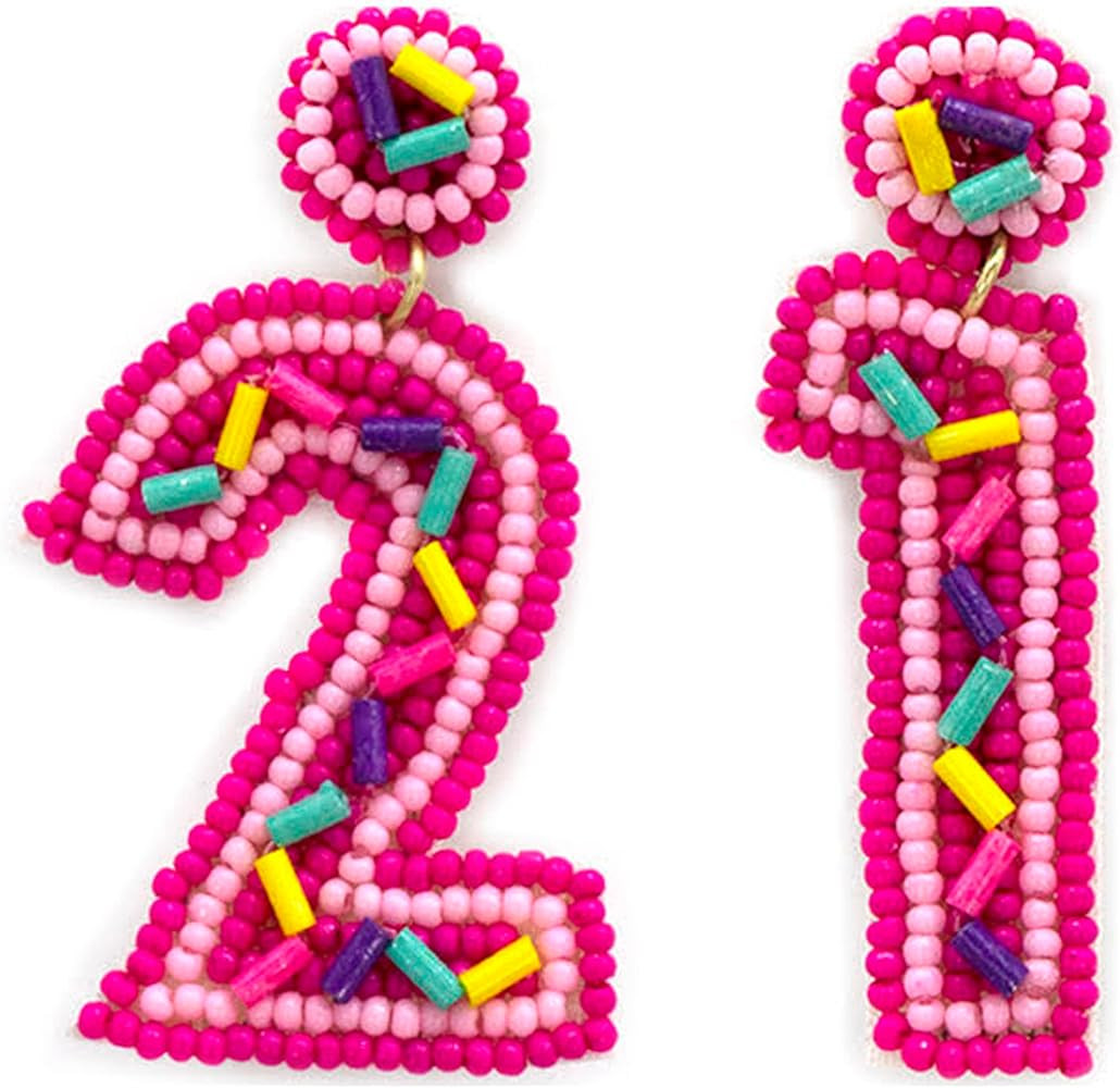 Miracle Collection Beaded Birthday cake Birthday Queen Happy Birthday Earrings for Celebration Bi... | Amazon (US)