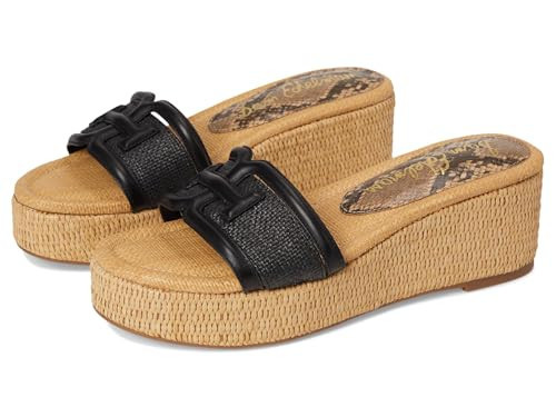 Sam Edelman Women's Pauleena Wedge Sandal, Black, 6.5 | Amazon (US)