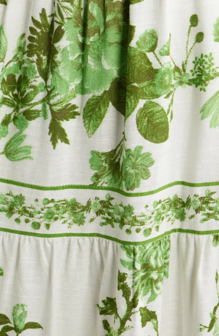 Picot Trim Cotton Blend Midi Dress | Nordstrom