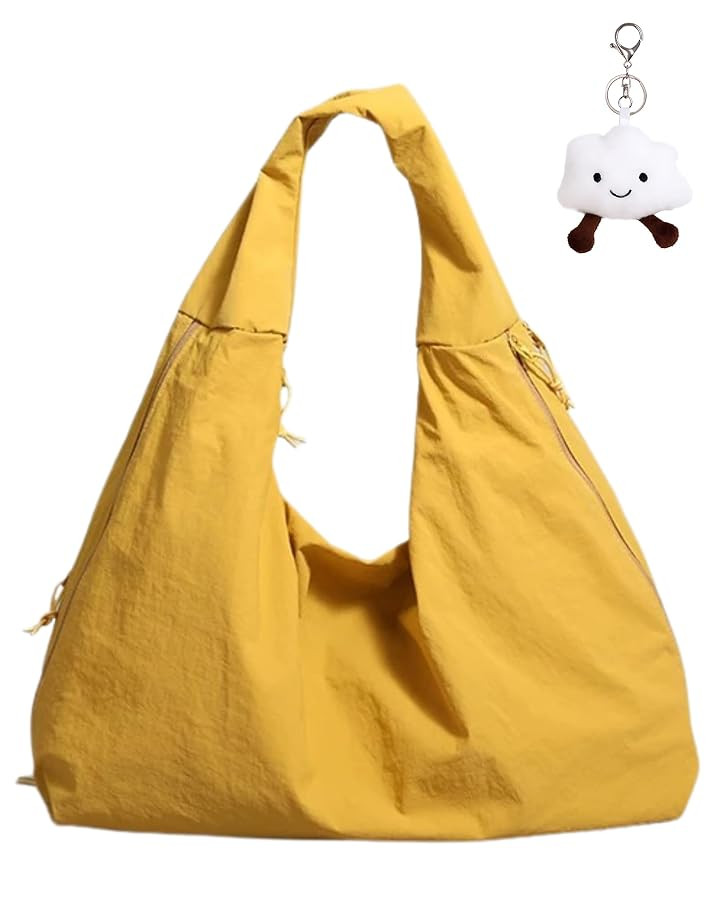 Micmores Tote Bag Slouchy Hobo Bag for Women Nylon Handbag Solid Color Draped Shoulder Bag Large ... | Amazon (US)