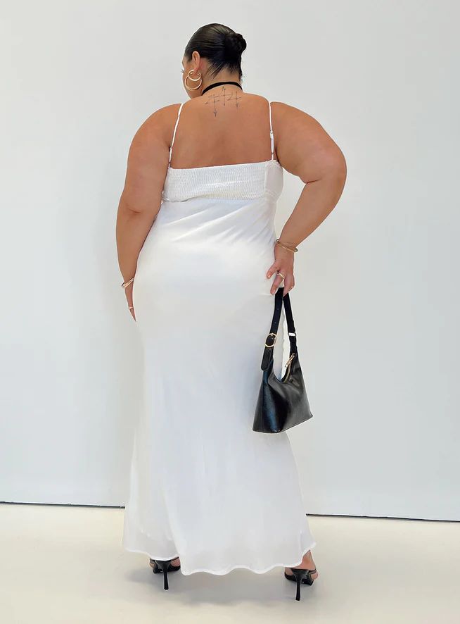 Emily Maxi Dress White Curve | Princess Polly US