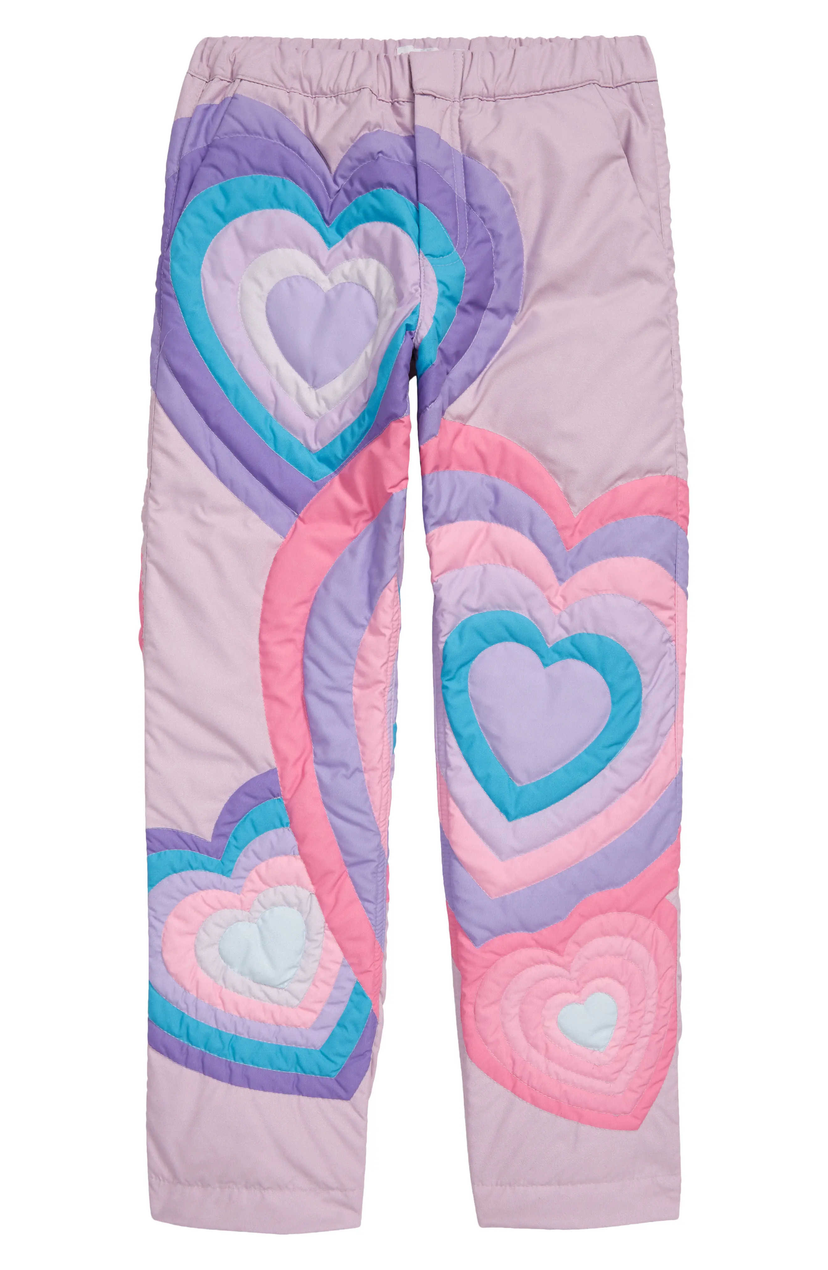 ERL Kids' Hearts Puffer Pants in Purple at Nordstrom, Size 14Y | Nordstrom