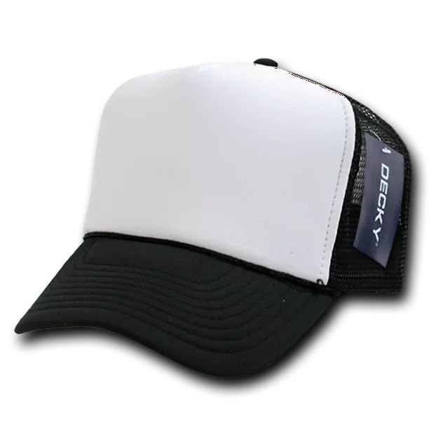 DECKY TRUCKER TWO TONE SNAPBACK HAT HATS CAP CAP For Men Women Black/White - Walmart.com | Walmart (US)