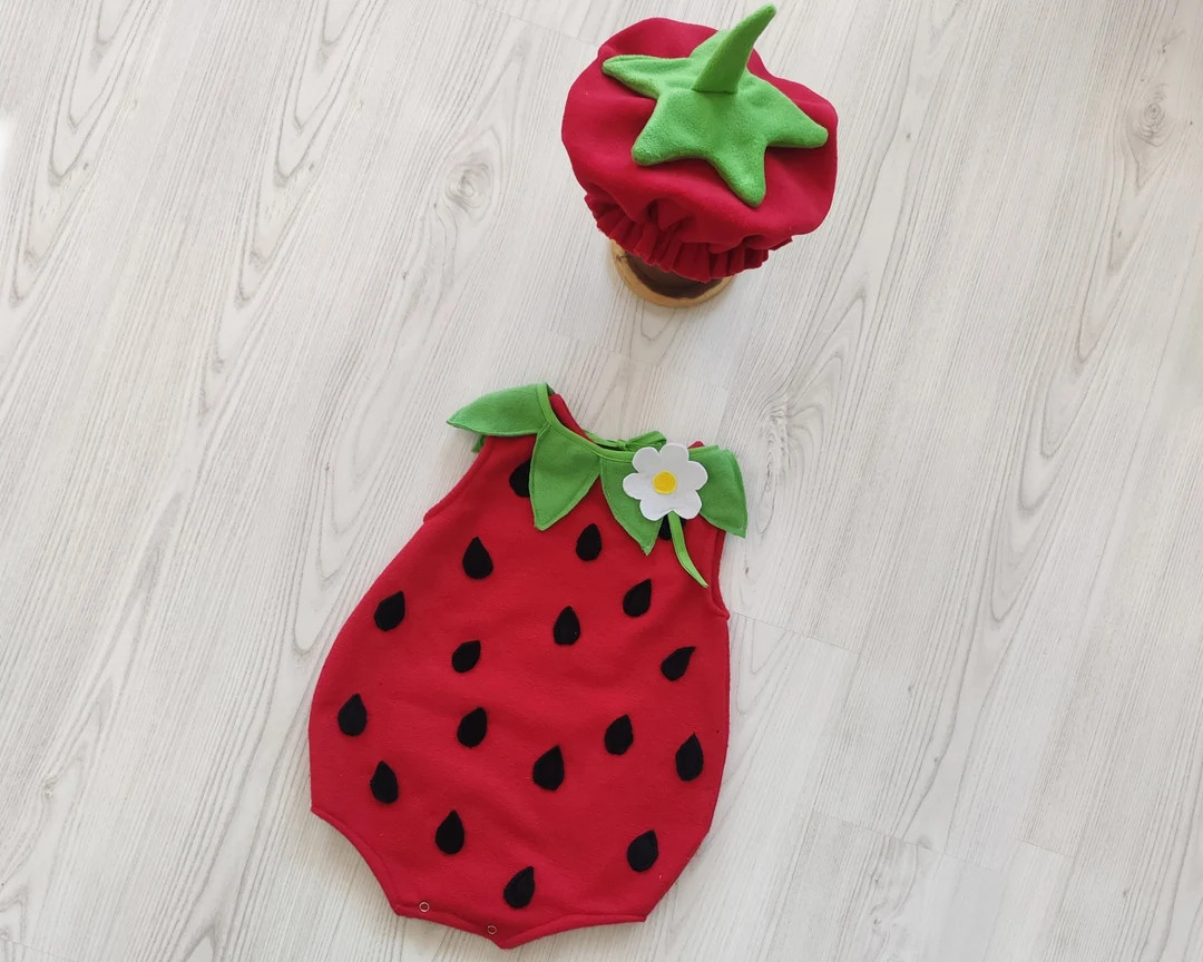 Halloween Strawberry Costume-baby Strawberry Dress-cosplay - Etsy | Etsy (US)