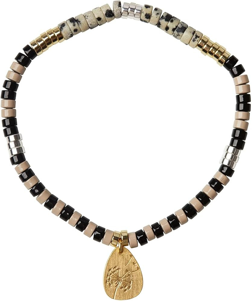 Scout Curated Wears - Intention Charm Bracelet - Dalmatian Jasper/Gold | Amazon (US)