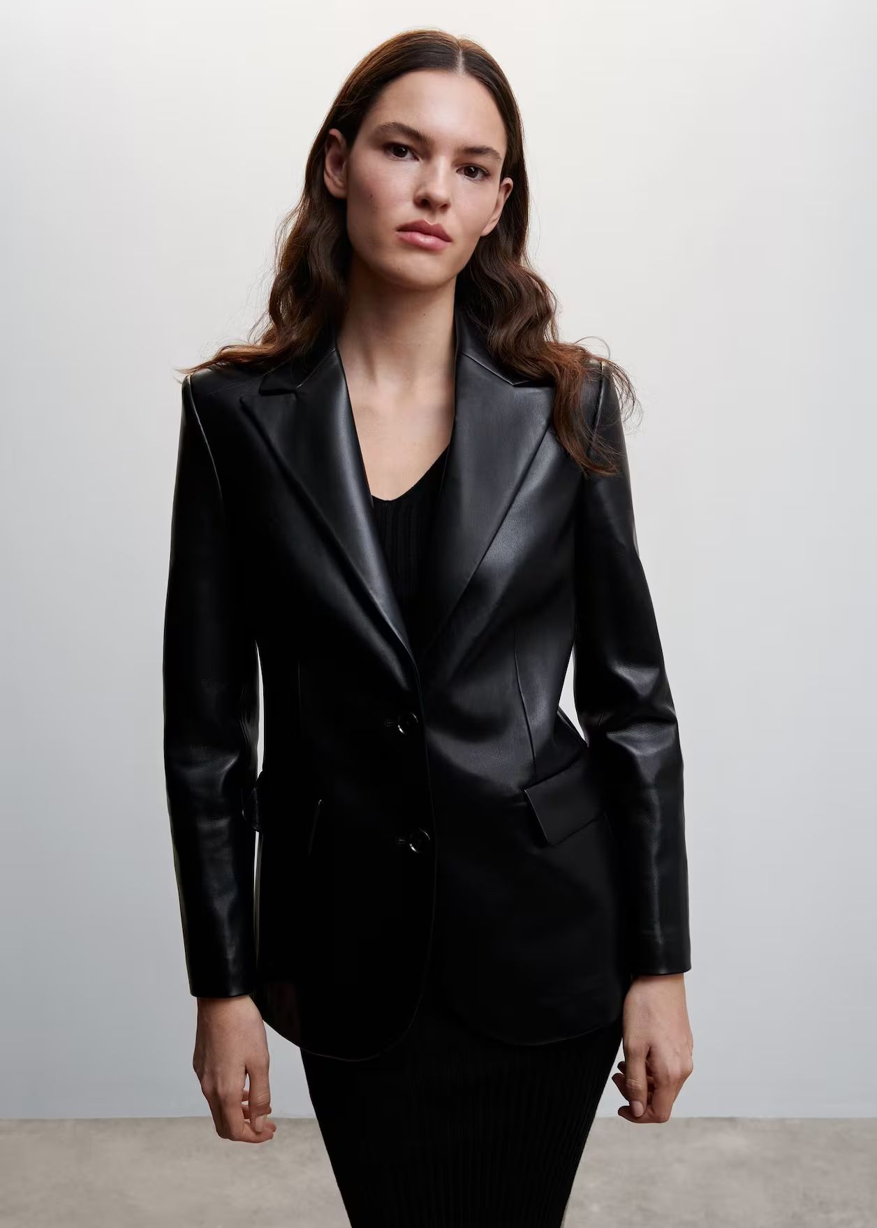 Leather effect jacket -  Women | Mango United Kingdom | MANGO (UK)