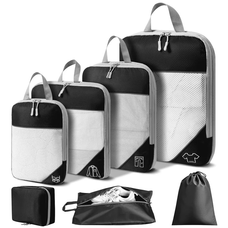 7 Set Compression Packing Cubes, Expandable Packing Organizers for Travel Accessories Luggage Sui... | Walmart (US)