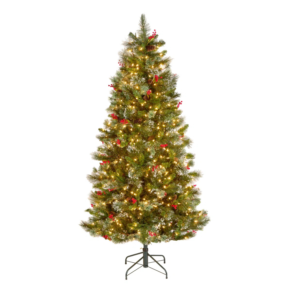 6.5 ft. Wintry Pine Medium Tree with Clear Lights | Wayfair North America