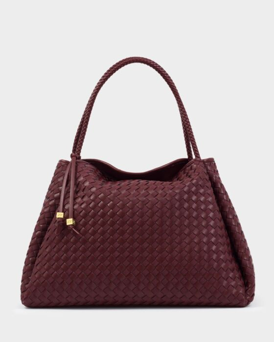 Nova Hand Woven Large Shoulder Bag in Cherry | Katie Loxton Ltd. (UK)