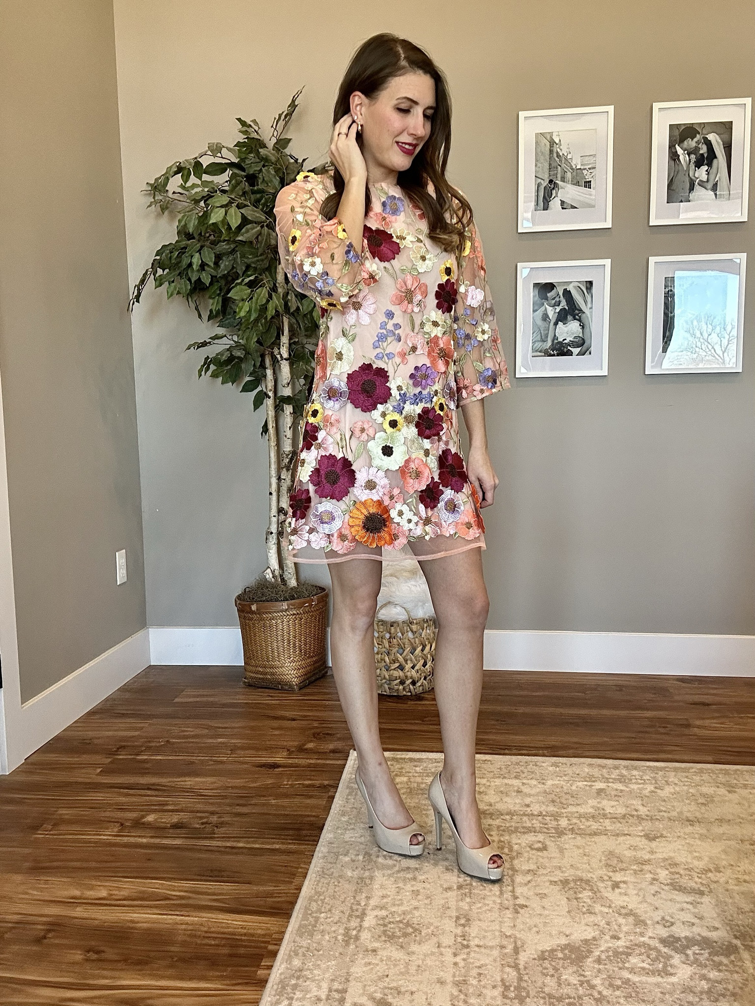 Floral appliqué dress. Soooo in love with this dress!! 

Valentines dress, date night, wedding guest dress, spring dress, mini dress  

#LTKwedding #LTKfindsunder100 #LTKSeasonal