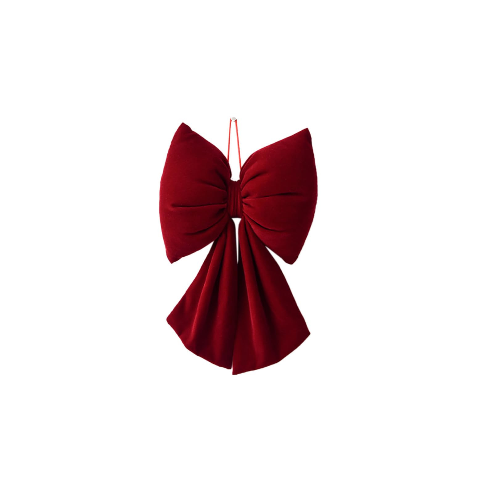 Burgundy Velvet Christmas Tree Bows Large Plush Stuffed Christmas Bows Vintage Hanging Ornament f... | Amazon (US)