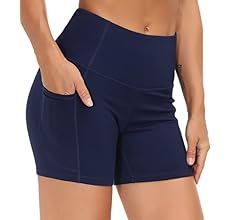 THE GYM PEOPLE High Waist Yoga Shorts for Women's Tummy Control Fitness Athletic Workout Running... | Amazon (US)