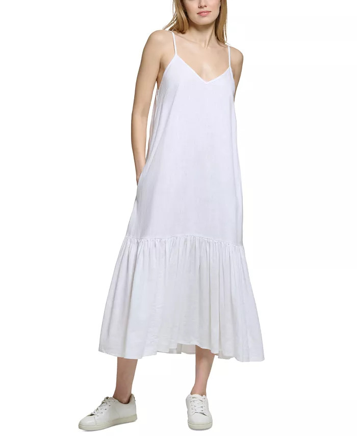 Women's Sleeveless V-Neck Maxi Dress | Macys (US)