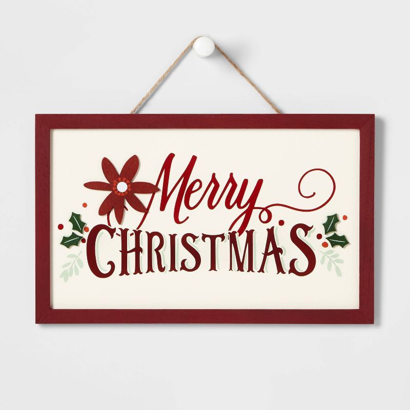 14" Wood 'Merry Christmas' Hanging - Wondershop™ | Target