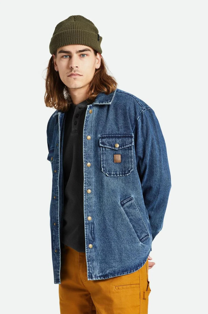 Durham Jacket - Medium Wash Indigo | Brixton