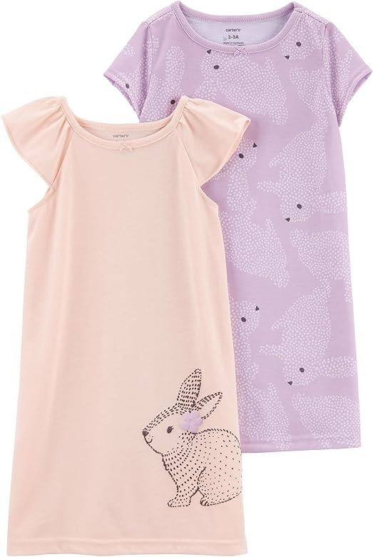 Carter's Girls' 2 Pk Gown Poly 373g082 | Amazon (US)