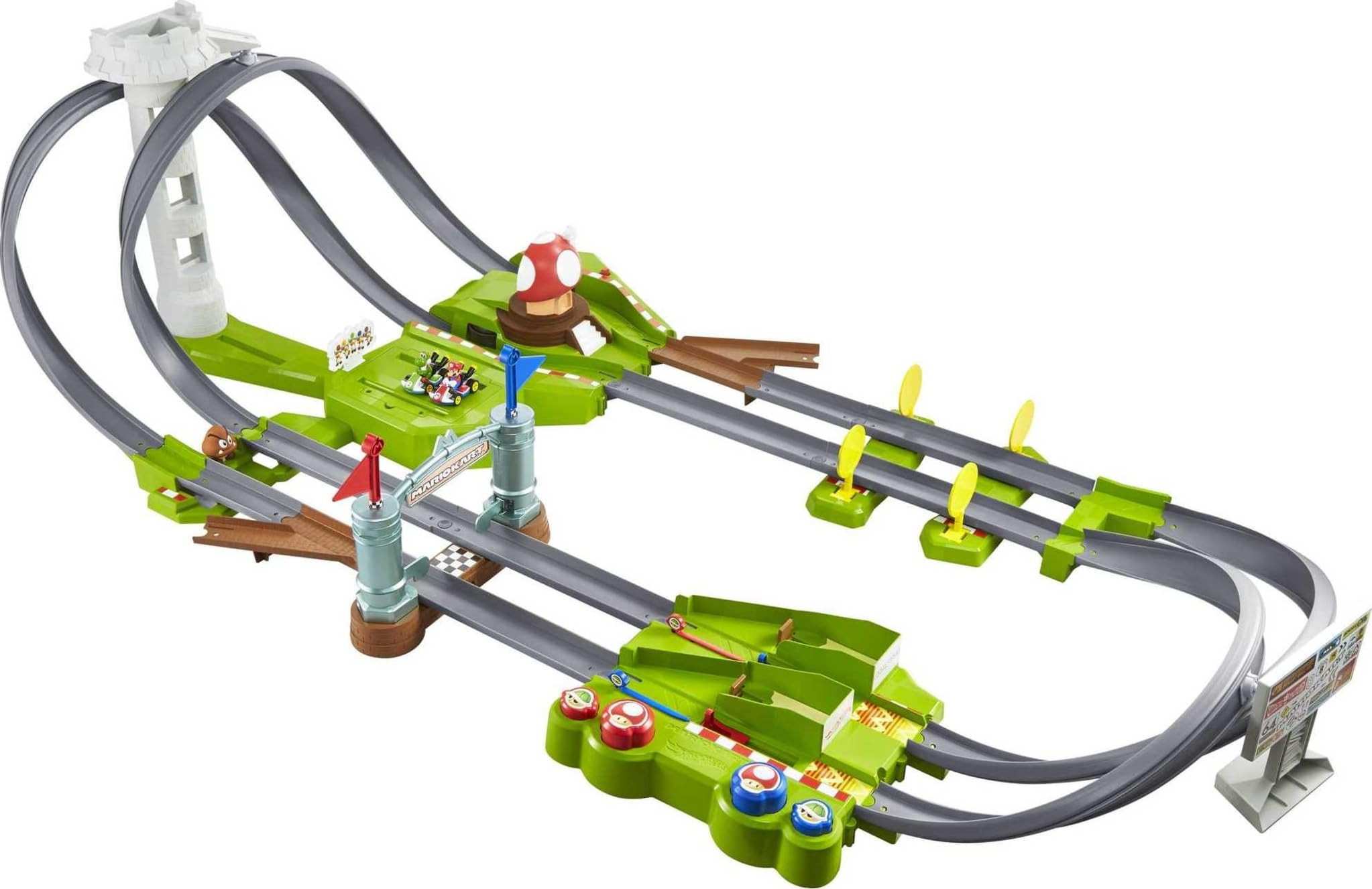 Hot Wheels Mario Kart Circuit Track Set & 2 Toy Vehicles, Racing Playset Includes Booster, Plus M... | Amazon (US)