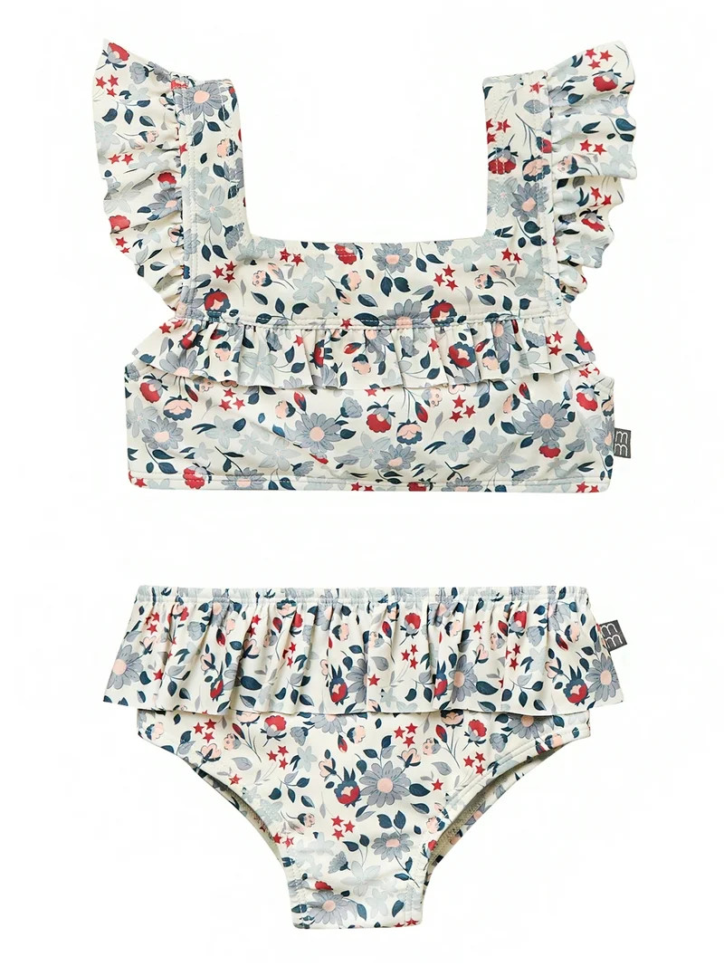 Modern Moments by Gerber Toddler Girl Swimsuit with Ruffles, Sizes 12M - 5T | Walmart (US)