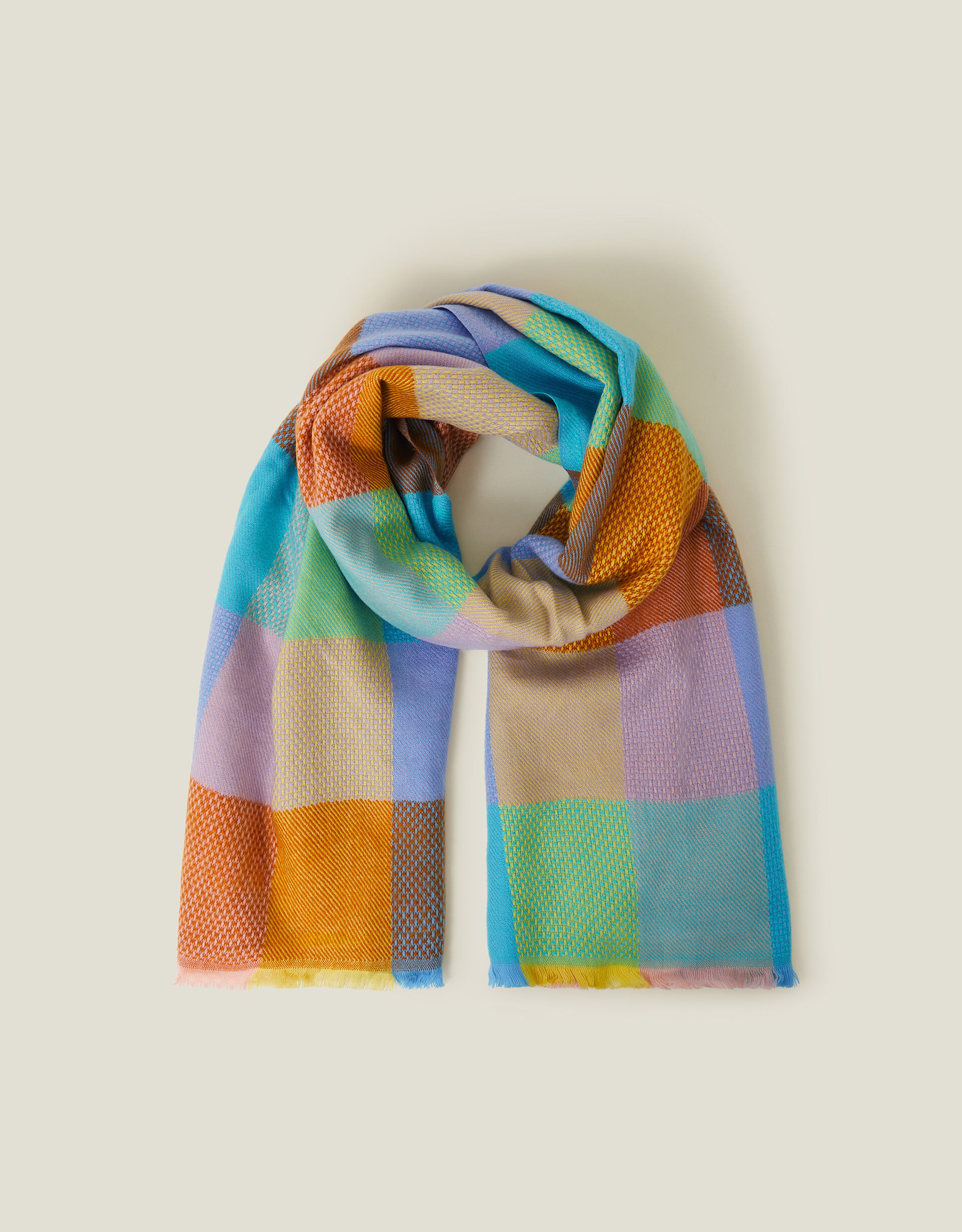 Colourblock Check Woven Blanket Scarf | Accessorize (Global)