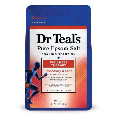 Dr Teal's Epsom Salt Magnesium Soak - Wellness Therapy with Rosemary & Mint - 3 lbs | Target
