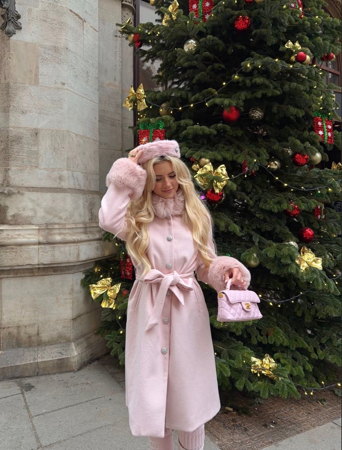 Vienna is magical!! 🎄🎀

Pink faux fur long coat, pink coat with faux fur collar and cuffs, girly winter outfit inspo 

#LTKootd #LTKgrwm #LTKHoliday