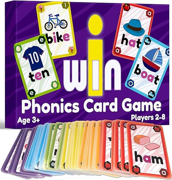 iWin Phonics Game and Vowels Sounds Card Game - Learn to Read Kindergarten 1st 2nd Grade Learning... | Amazon (US)